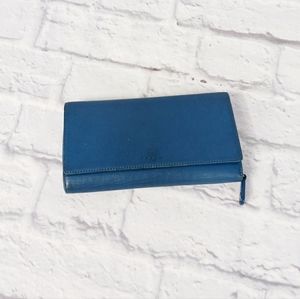 Coach blue genuine leather wallet